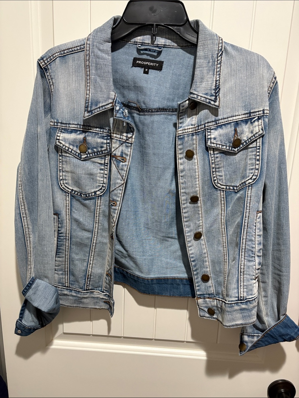 Prosperity Light Wash Denim Jean Jacket - Women's Casual Trucker
